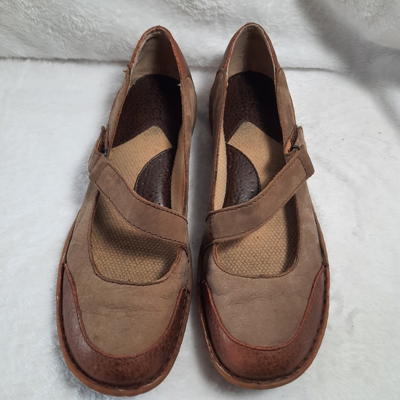 BOC Brown Leather Mary Jane Shoes Size 8 - Picture 2 of 14
